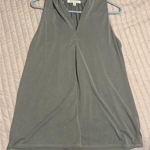 Green Envelope Gray Sleeveless Blouse